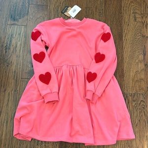 Heart sweatshirt dress